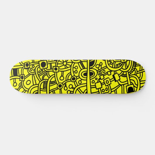 Metropolis III - Gelb schwarz Skateboard (Horizontal)