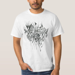 Metropolis Schwarz Weiß Abstrakte Stammes-Tätowier T-Shirt