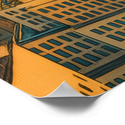 Metropolis Skyline Poster (Ecke)