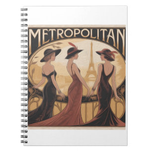 Metropolitan Art Nouveau Notizbuch Notizblock