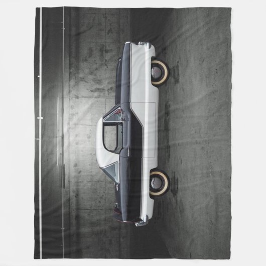 Metropolitan Black and White Nash Fleecedecke (Vorderseite)