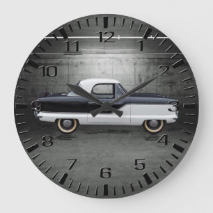 Metropolitan Black and White Nash Große Wanduhr
