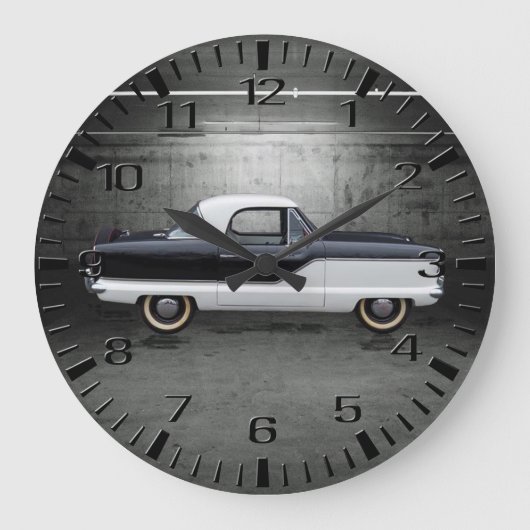 Metropolitan Black and White Nash Große Wanduhr (Vorderseite)