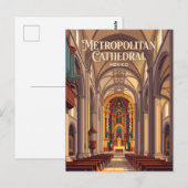 Metropolitan-Kathedrale Mexiko Postkarte (Vorne/Hinten)
