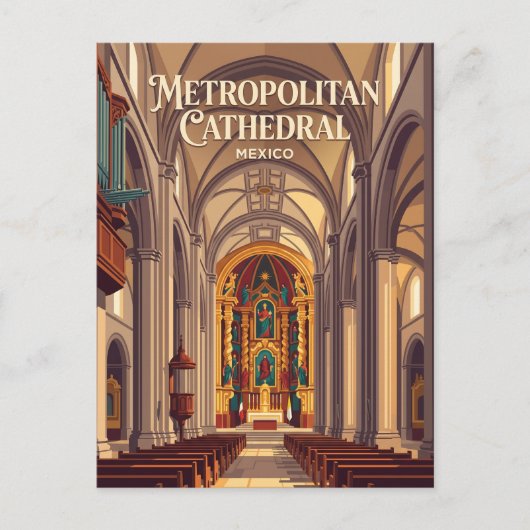 Metropolitan-Kathedrale Mexiko Postkarte (Vorderseite)