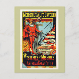 Metropolitan Life enthüllt Vintage Illustration Postkarte