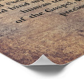 Metropolitan Tabernacle: Erste Worte Poster (Ecke)