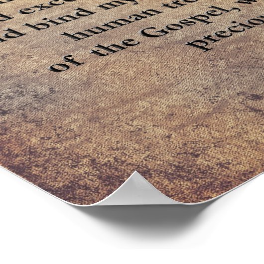 Metropolitan Tabernacle: Erste Worte Poster (Ecke)