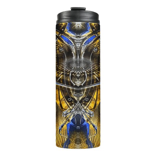 Metropollis 3D-Abstrakt Thermosbecher (Vorderseite)