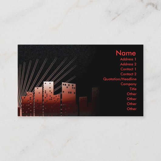 MetroRed Business Card Visitenkarte (Vorderseite)