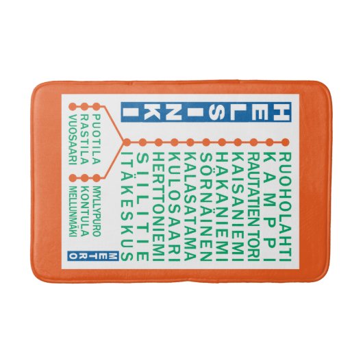 Metrostationen Helsinki Badematte (Vorderseite)