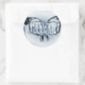 METTALICH-THUG-LEBEN RUNDER AUFKLEBER (Tasche)