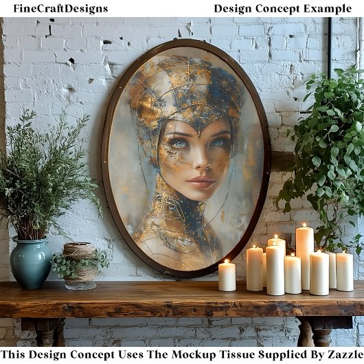 Mettalische Ölgemälde 161 Seidenpapier