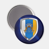 Mettalisches Emblem der Kanarischen Inseln Magnet (Vorderseite/Rückseite)