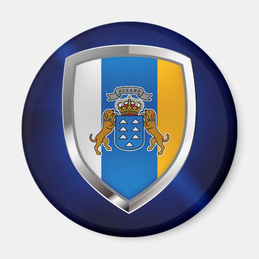 Mettalisches Emblem der Kanarischen Inseln Magnet (Vorne)