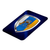 Mettalisches Emblem der Kanarischen Inseln Magnet (Linke Seite)