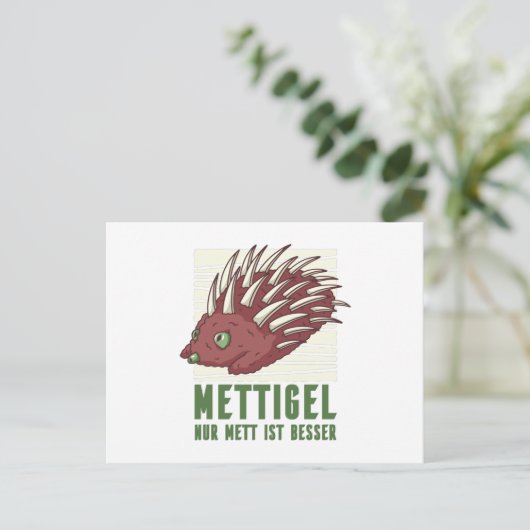 Mettigel Postkarte (Stehend Vorderseite)
