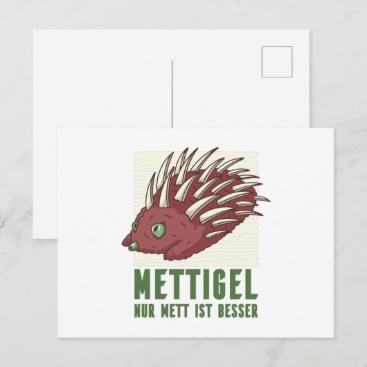 Mettigel Postkarte (Vorne/Hinten)