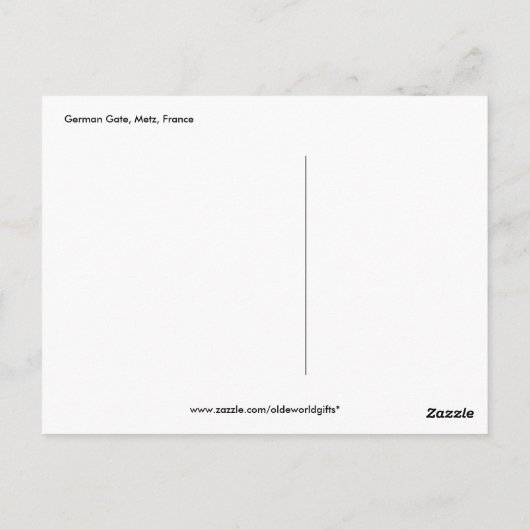 Metz - deutsches Tor Postkarte (Rückseite)