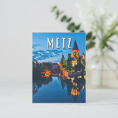 Metz Foto Vintage Postkarte (Stehend Vorderseite)