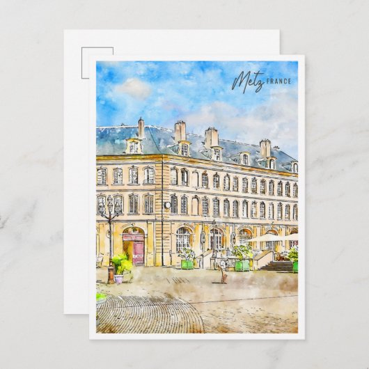 Metz France Vintage Postkarte (Vorne/Hinten)