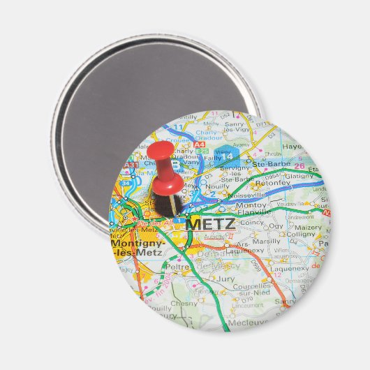 Metz, Frankreich Magnet (Vorderseite/Rückseite)
