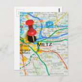 Metz, Frankreich Postkarte (Vorne/Hinten)