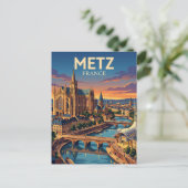 Metz Frankreich Postkarte (Stehend Vorderseite)