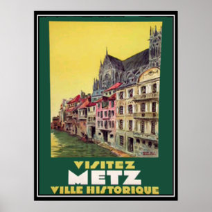 Metz Frankreich Vintage Poster