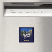 Metz Grand Est France - Vintages Nachtleben Magnet (In Situ (Geschirrspüler))