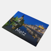 Metz Temple Neuf France Night Moselle Souvenir Fußmatte (Schrägansicht)