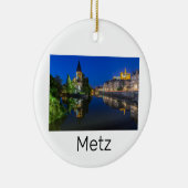 Metz Temple Neuf France Night Moselle Souvenir Keramik Ornament (Rechts)