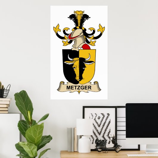 Metzger Family Crest Poster (Heimbüro)