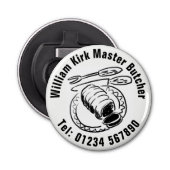 Metzger. Metzgeruch Flaschenöffner (Vorderseite)