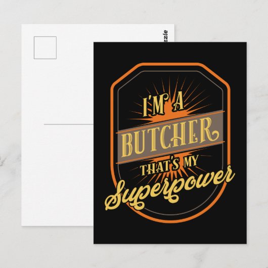 Metzger Postkarte (Vorne/Hinten)