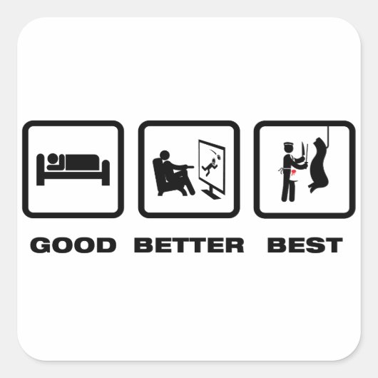 Metzger Quadratischer Aufkleber (Vorderseite)