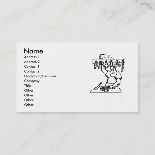 Metzger-Visitenkarte Visitenkarte (Vorderseite)