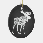 Metzgerdiagramm Fleisch schneidet Uhr Elche Jagd Keramik Ornament (Rechts)