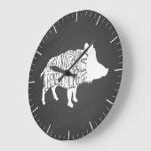 Metzgerdiagramm Fleisch schneidet Uhr Wildschwein (Winkel)