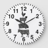 Metzgerdiagrammfleisch schneidet Uhr (Vorderseite)