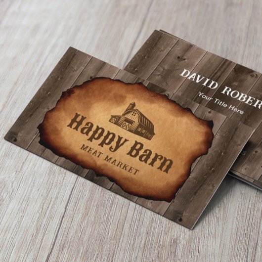 Metzgerei für Vintage Ställe Visitenkarte