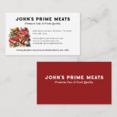 Metzgerei Premium Fleischteilstücke Tagline & Slog Visitenkarte (Vorne/Hinten)
