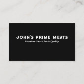 Metzgerei Premium Fleischteilstücke Tagline & Slog Visitenkarte (Rückseite)