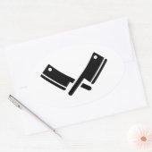 Metzgereien Ovaler Aufkleber (Umschlag)