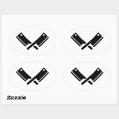 Metzgereien Ovaler Aufkleber (Blatt)