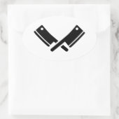 Metzgereien Ovaler Aufkleber (Tasche)