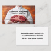 Metzgereihschnitt | Holzschneidplatte Visitenkarte (Vorne/Hinten)