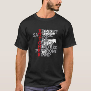 Metzgereimpfmesser Schweinekuh Metzger T-Shirt