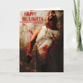 Metzgerhalloween Karte (Vorderseite)