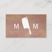 Metzgermesser Monogramm | Hintergrund Visitenkarte (Vorderseite)